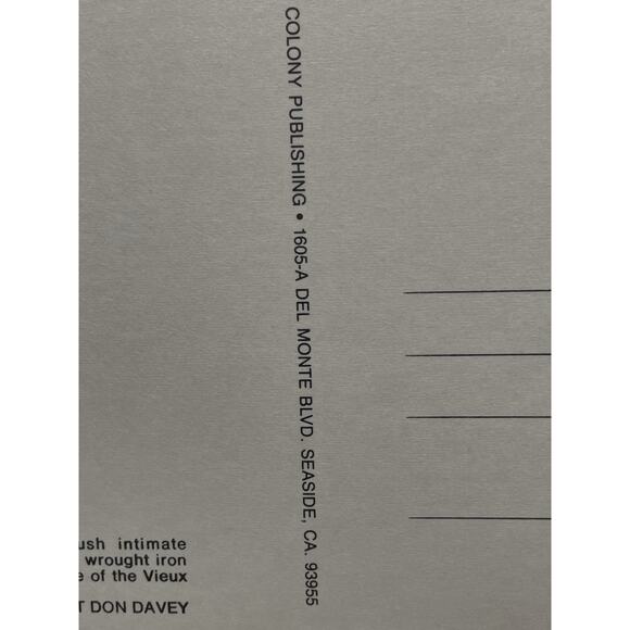 Vintage 1976 Royal Street Preservation Hall New Orleans Don Davey Postcards - Picture 9 of 10